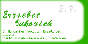 erzsebet vukovich business card